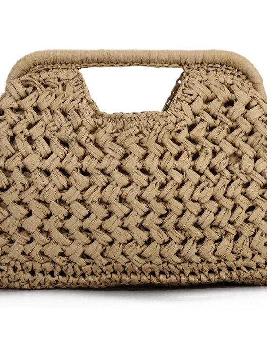 Handbags - Summer Straw Clutch Purses for Women Woven Dumpling Bag Beach Handbags